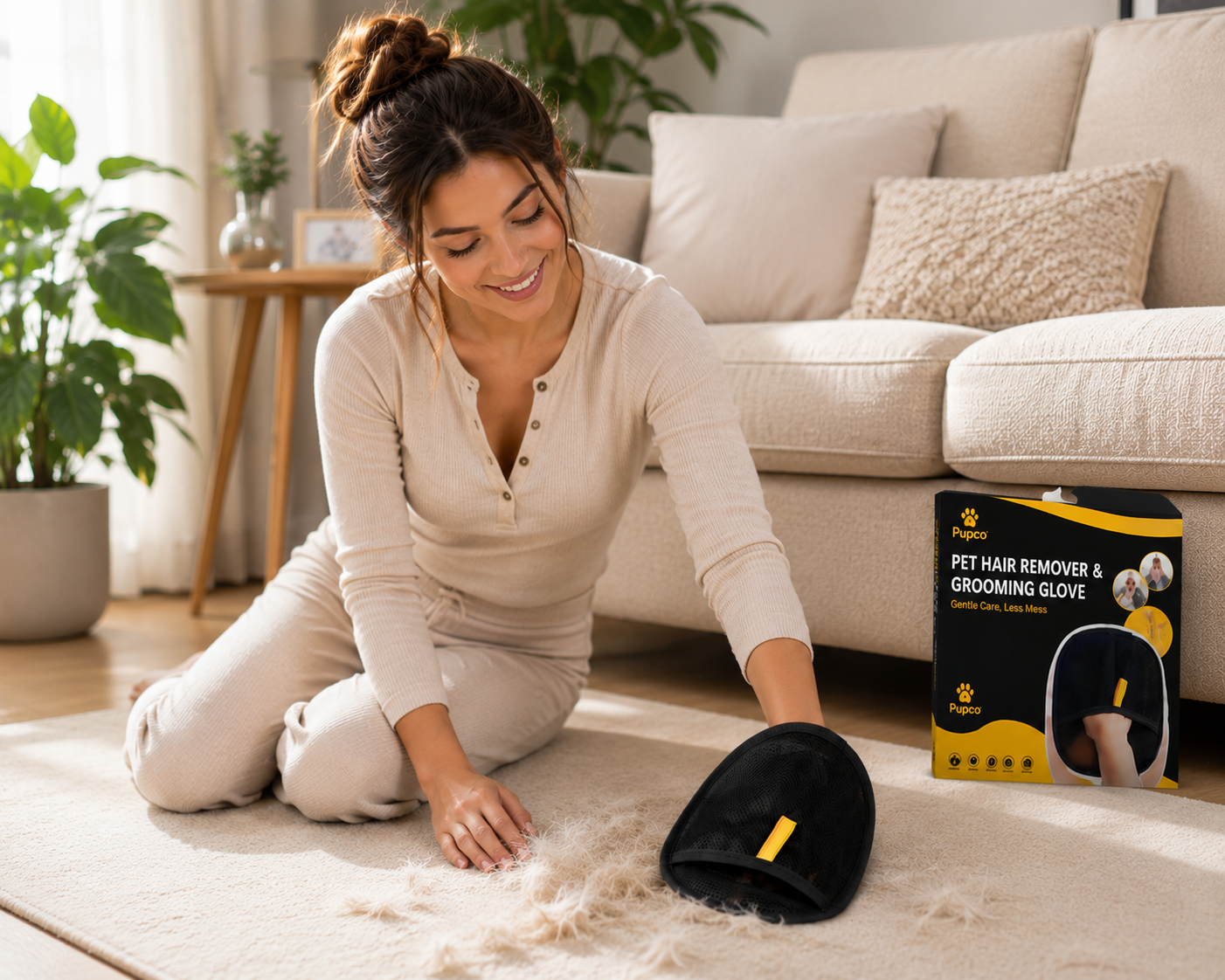 PUPCO™ Pet Hair Removal Glove – Swipe Away Fur in Seconds 🐾